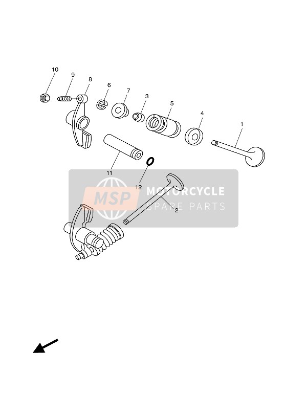 Yamaha XQ125 MAXSTER 2002 Soupape pour un 2002 Yamaha XQ125 MAXSTER